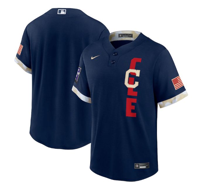 Cheap Men Cleveland Indians Blue 2021 All Star Game Nike MLB Jersey